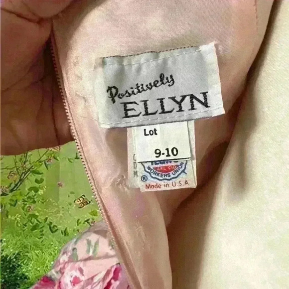Vintage ILGWU USA Positively Ellyn Pink Floral Coquette Dress Size 9-10 - Picture 11 of 11